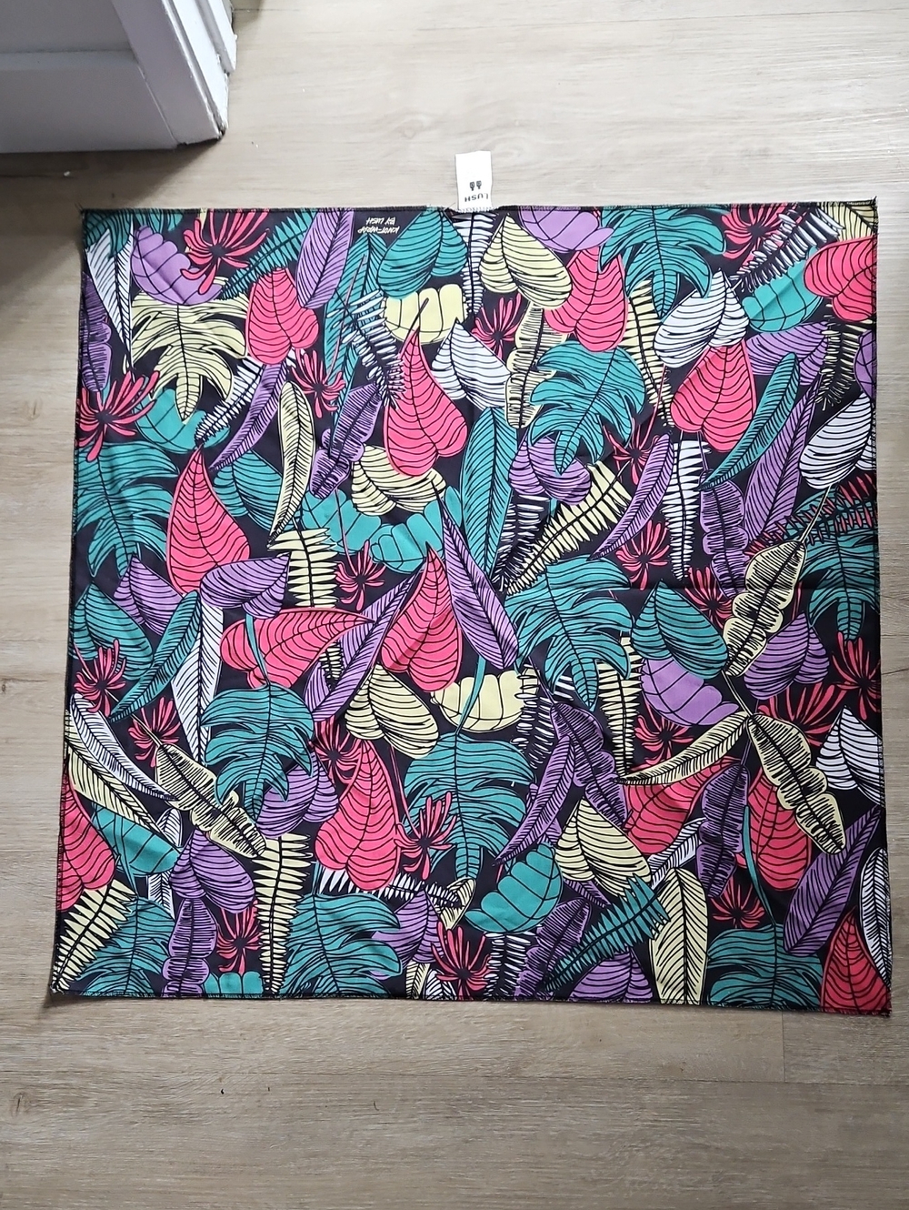 Lush Knot-Wrap Scarf in Teal, Pink, Purple, Cream